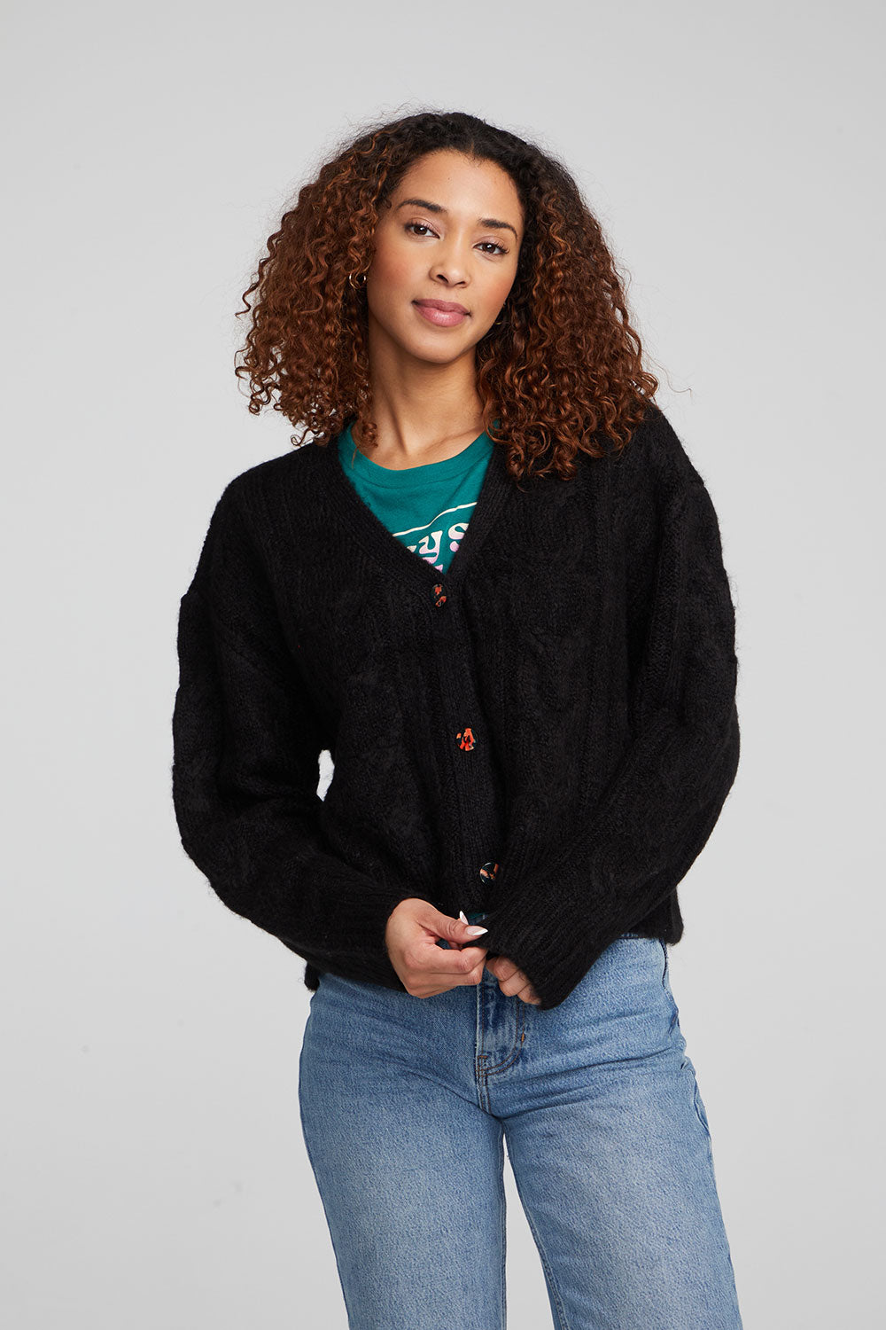 Bridge Black Onyx Cardigan WOMENS chaserbrand