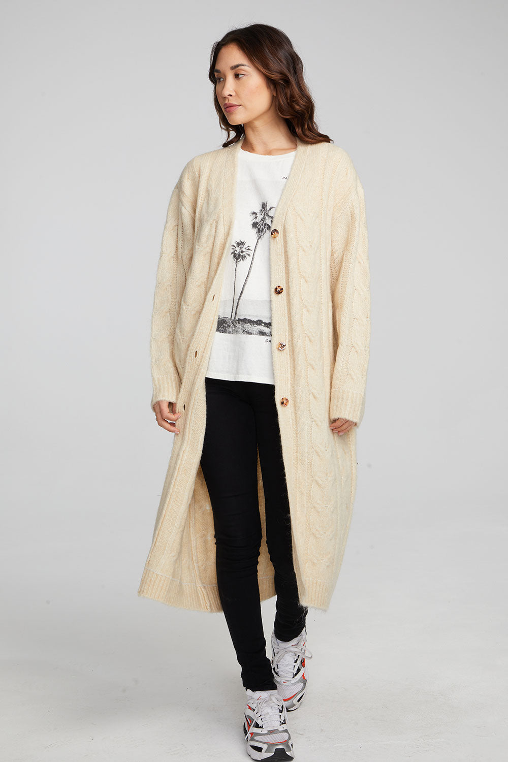 Bridge Macaroon Long Cardigan WOMENS chaserbrand