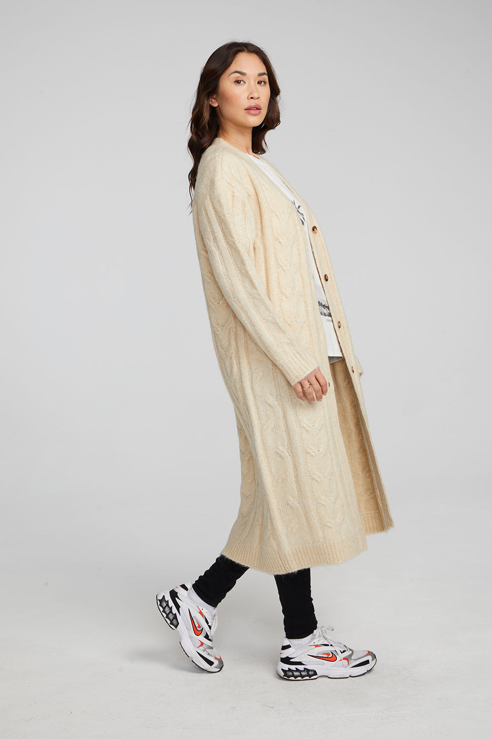 Bridge Macaroon Long Cardigan WOMENS chaserbrand