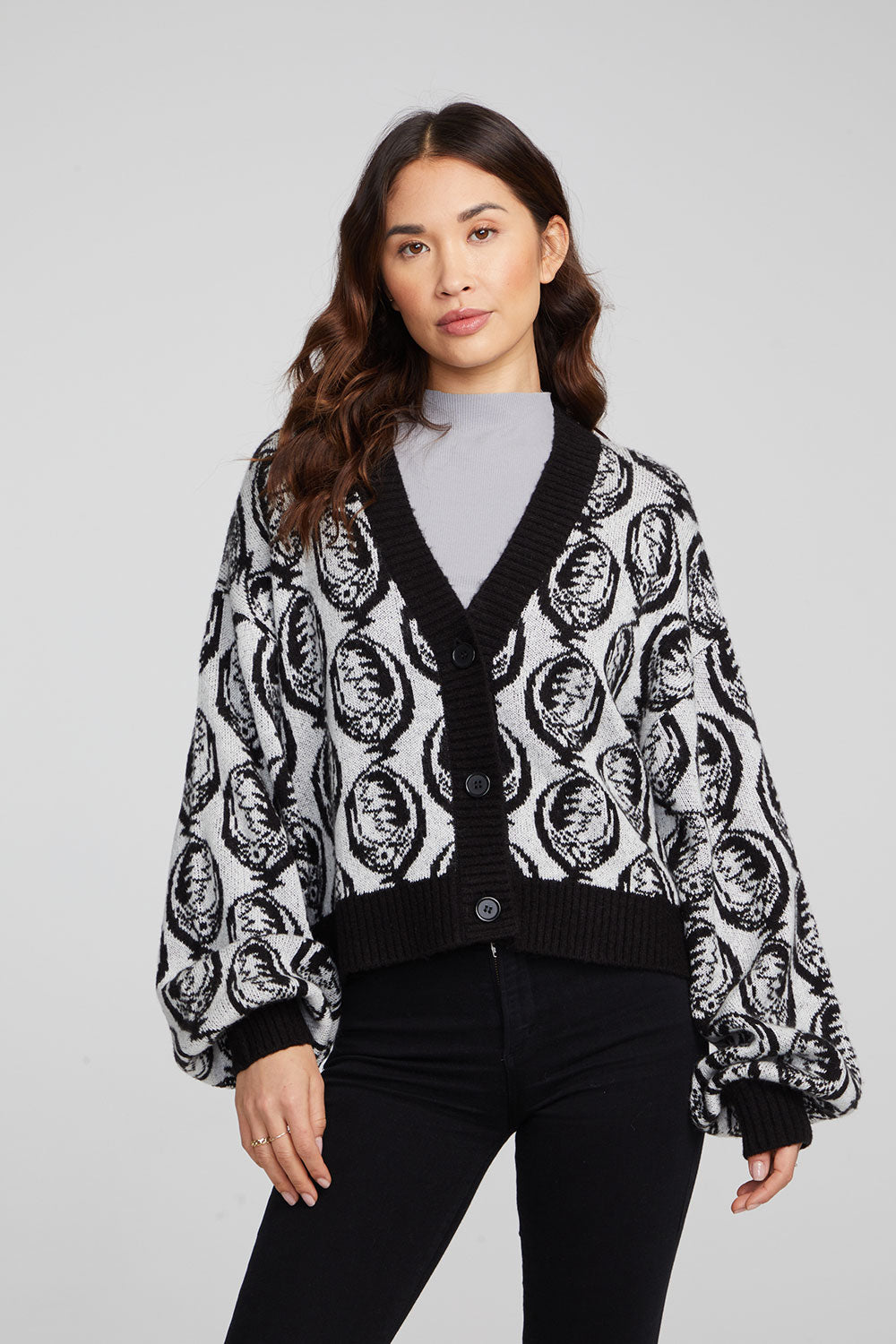 Grateful Dead Steal Your Face Cardigan WOMENS chaserbrand