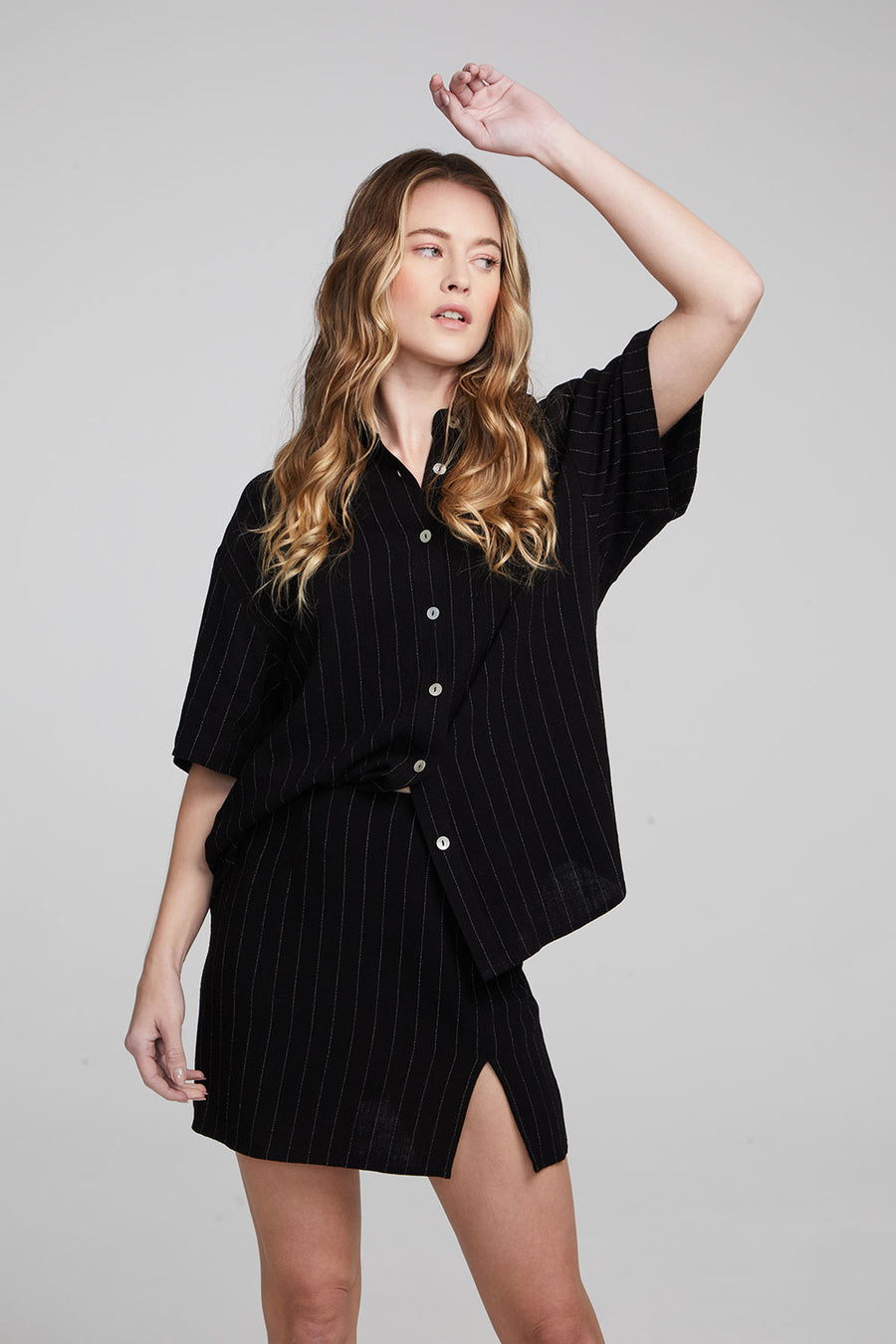 Bocelli Beverly Pinstripe Button Down WOMENS chaserbrand