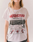 Woodstock Peace And Music Ticket Tee Womens chaserbrand