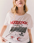 Woodstock Peace And Music Ticket Tee Womens chaserbrand