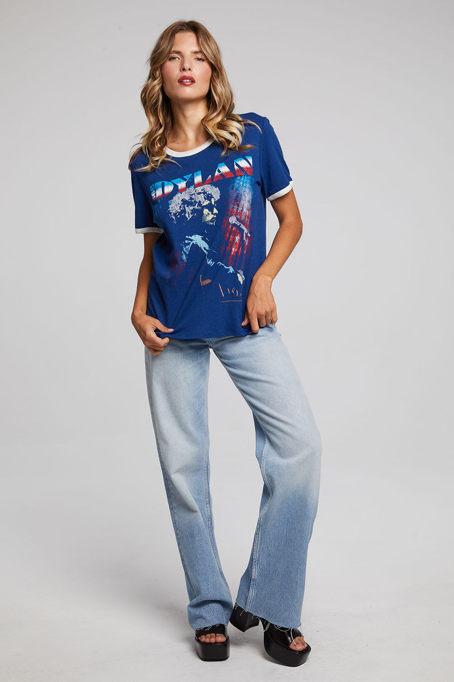 Bob Dylan Stars And Stripes Praiano Tee WOMENS chaserbrand