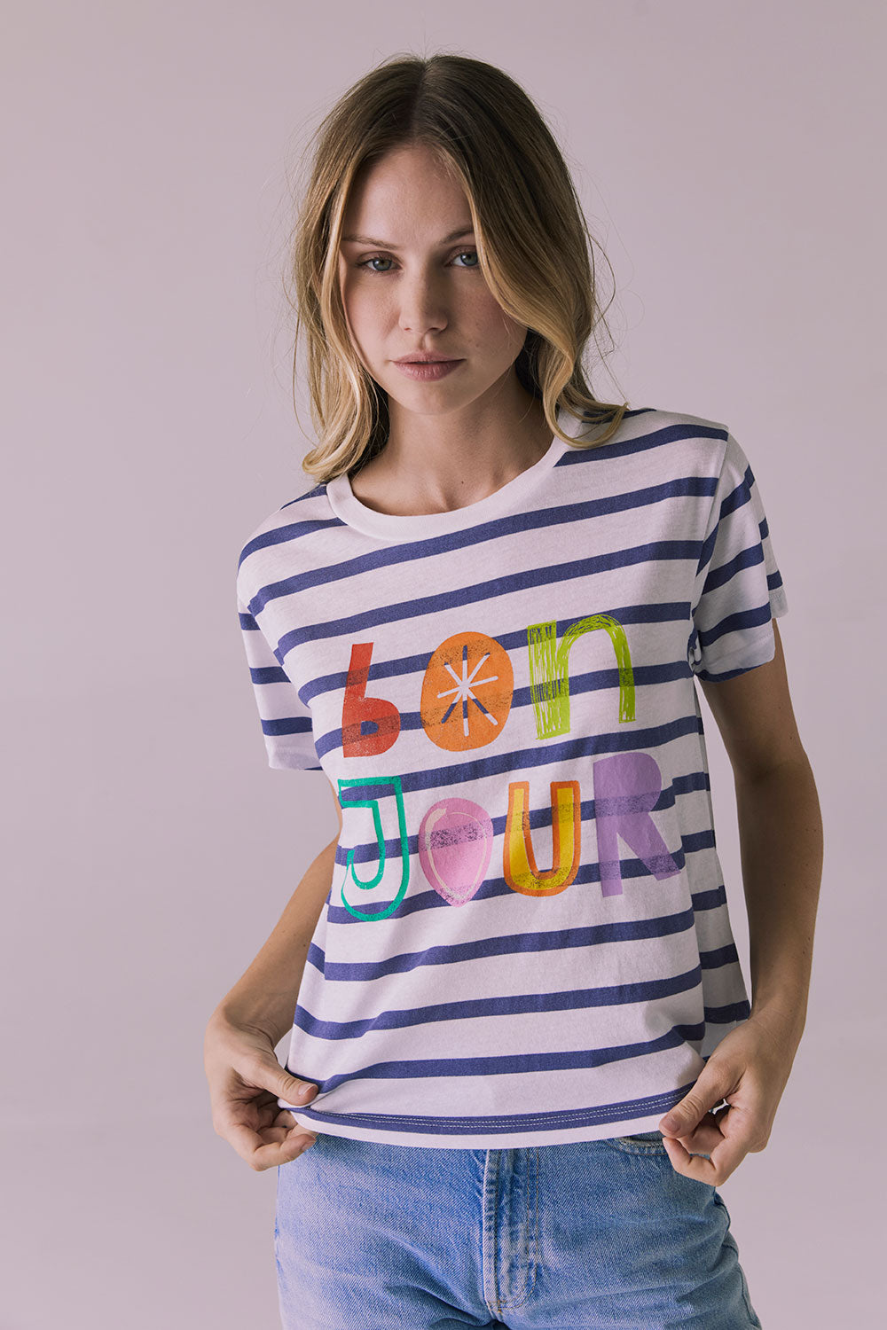 Happy Bonjour Tee Womens chaserbrand