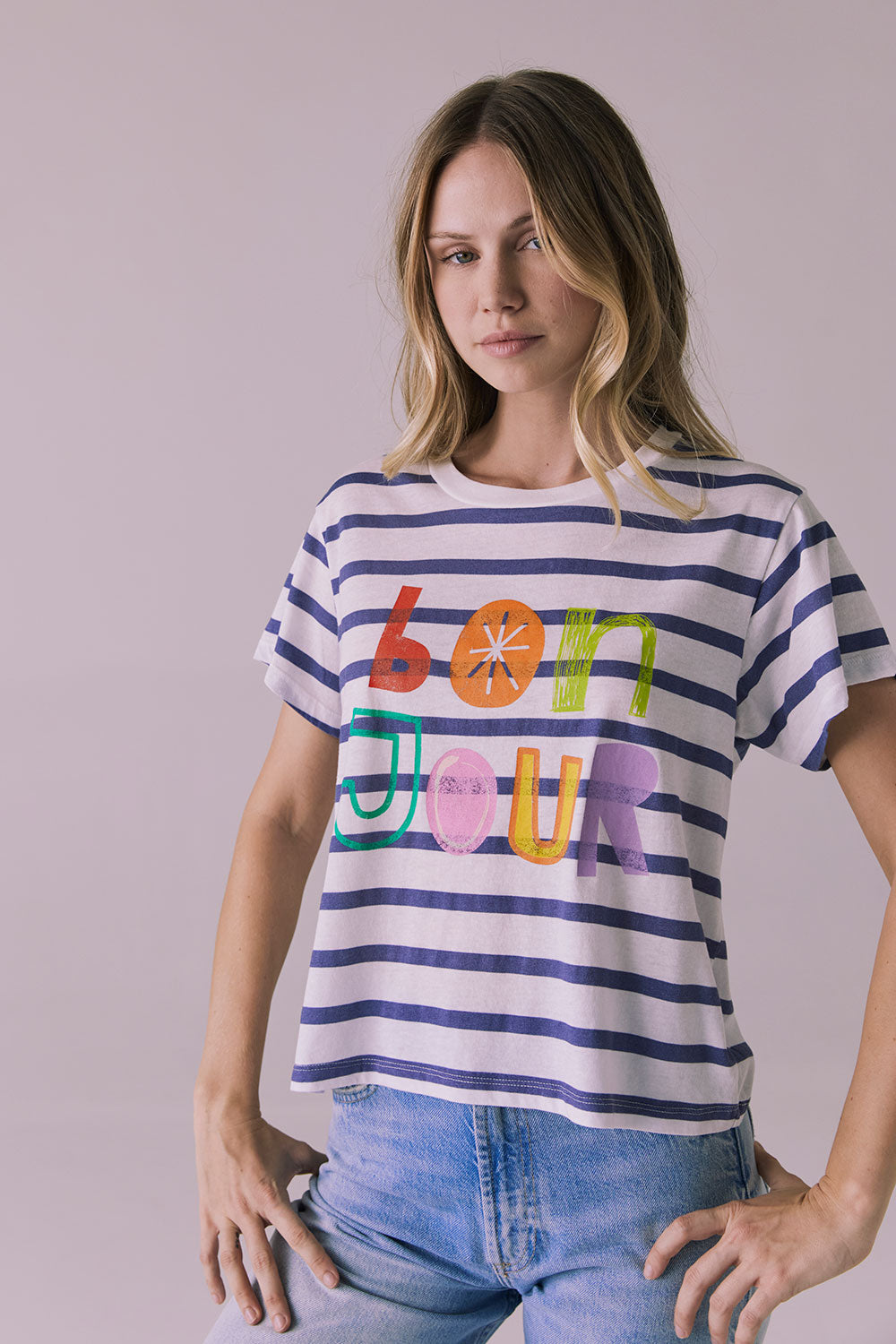 Happy Bonjour Tee Womens chaserbrand