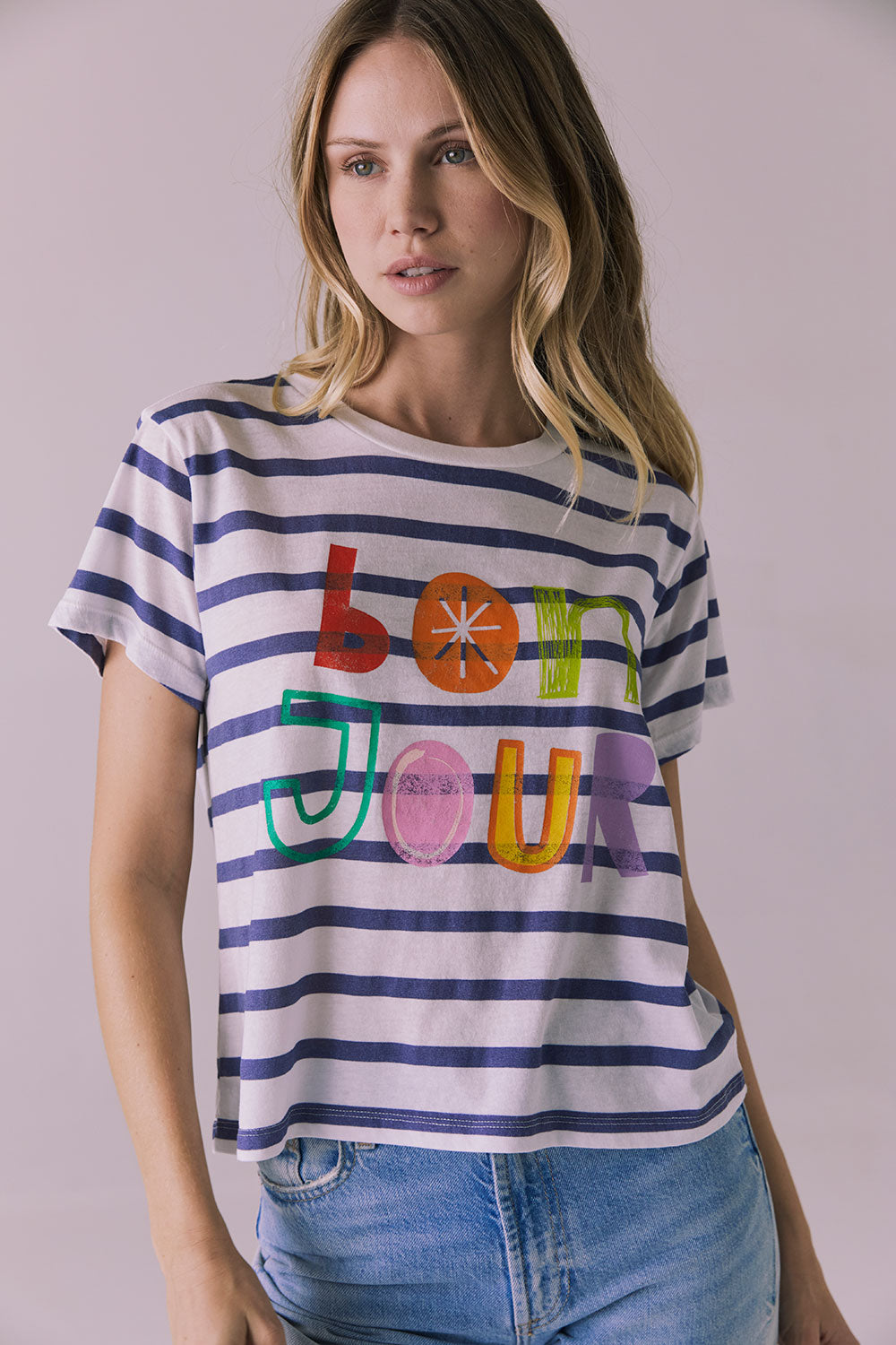 Happy Bonjour Tee Womens chaserbrand