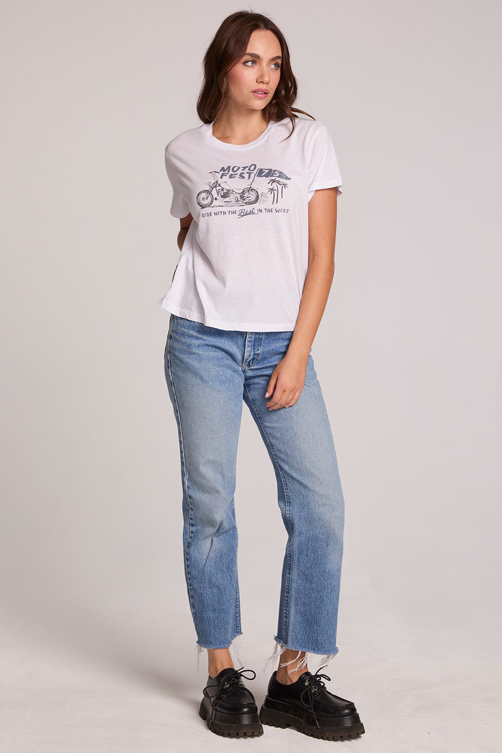 Womens The Best Cropped Graphic Tee chaserbrand