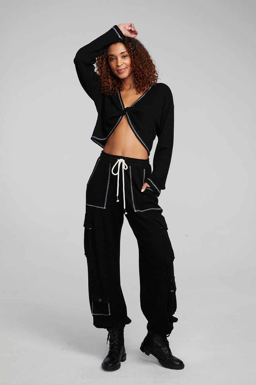 Briaa Shadow Black Long Sleeve Tee WOMENS chaserbrand