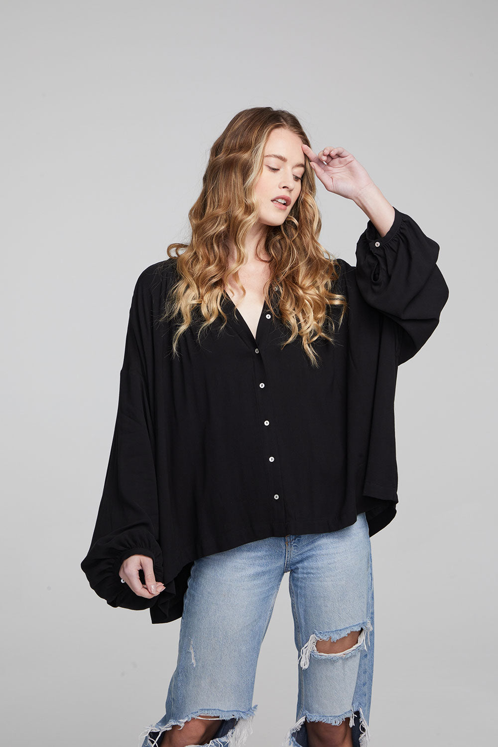 Idol Shadow Black Blouse WOMENS chaserbrand