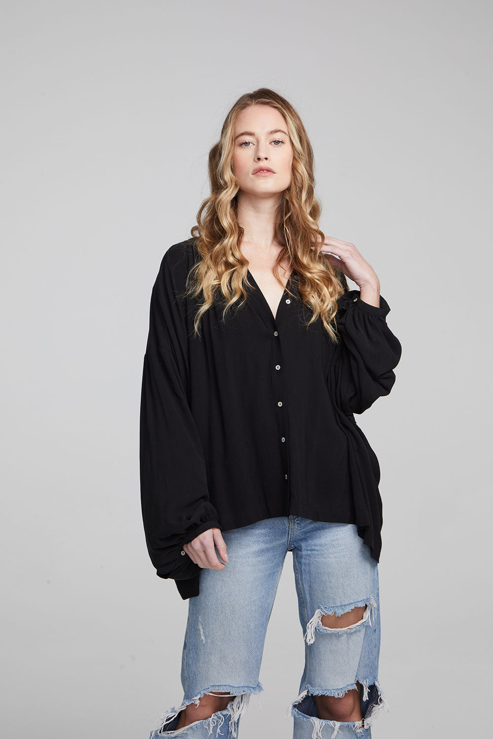 Idol Shadow Black Blouse WOMENS chaserbrand