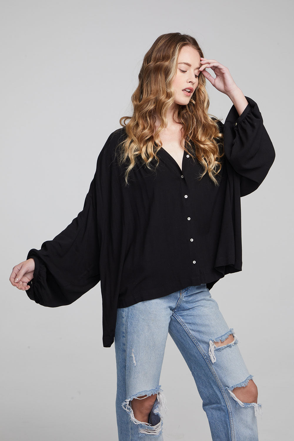 Idol Shadow Black Blouse WOMENS chaserbrand