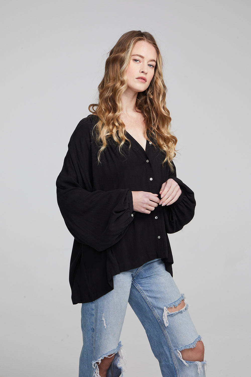 Idol Shadow Black Blouse WOMENS chaserbrand