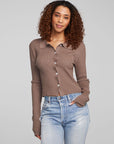 Jayla Deep Taupe Cardigan WOMENS chaserbrand