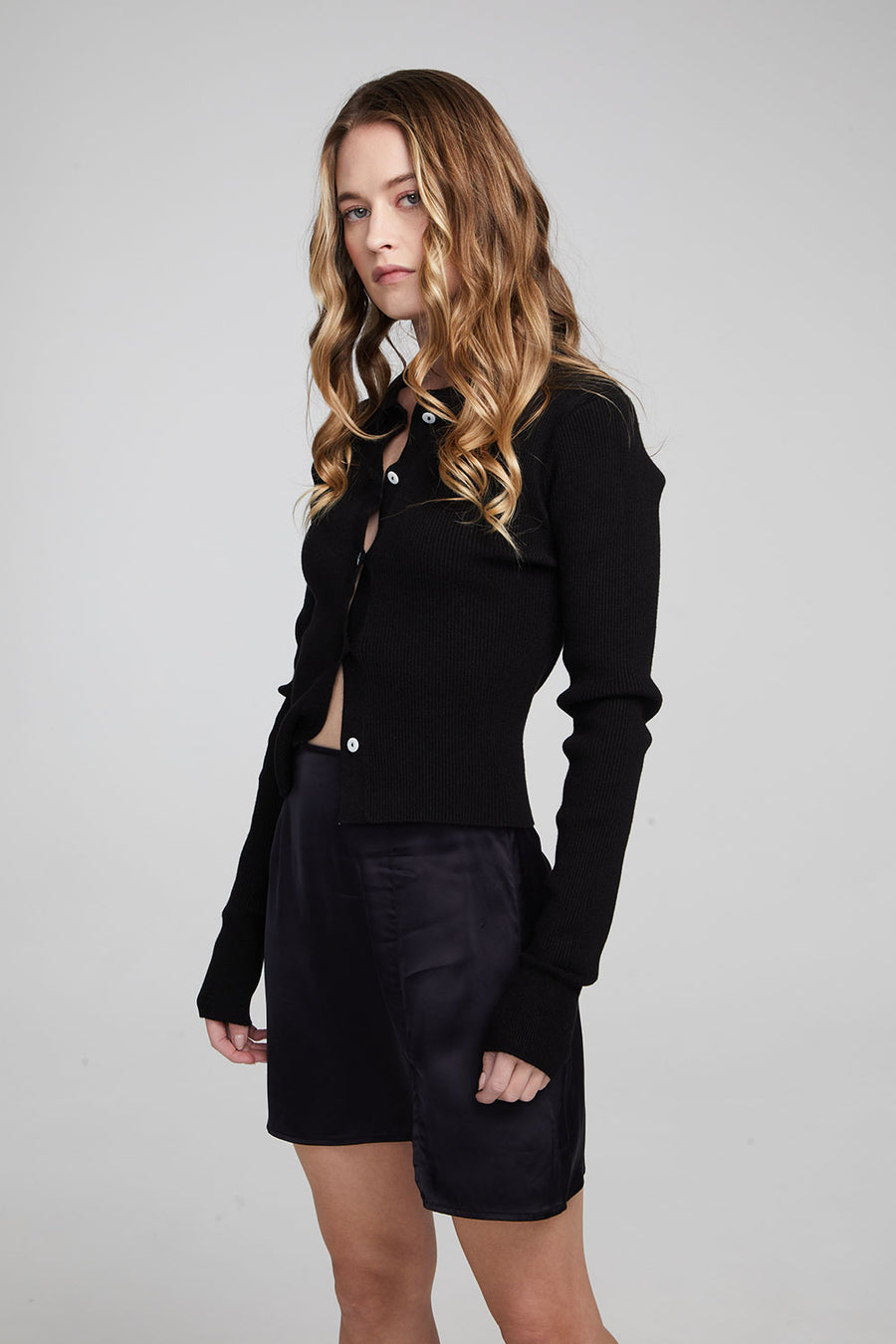Jayla Shadow Black Cardigan WOMENS chaserbrand