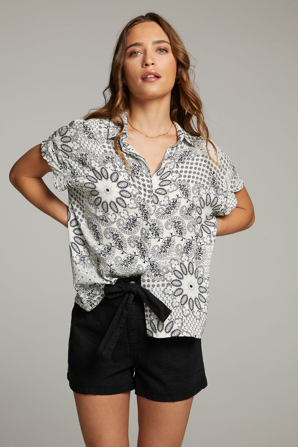 Rhythmm Paisley Bandana Button Down WOMENS chaserbrand