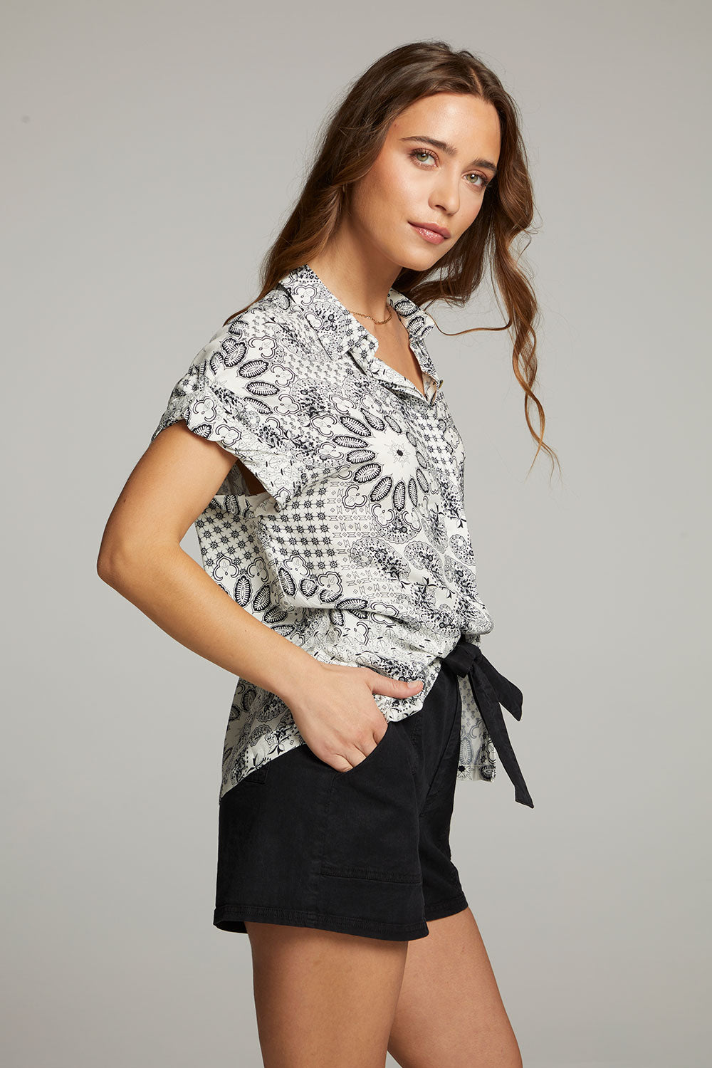 Rhythmm Paisley Bandana Button Down WOMENS chaserbrand