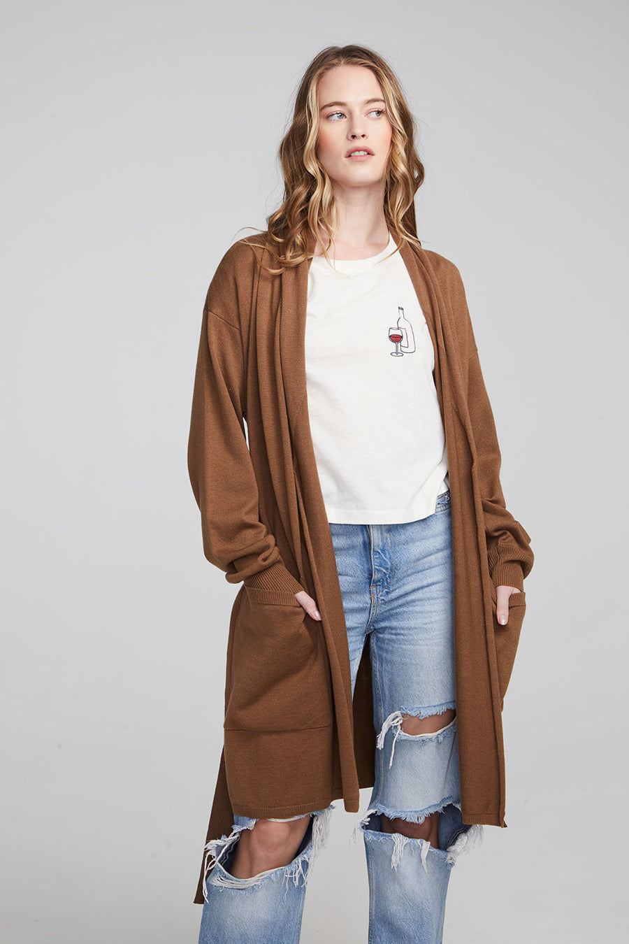 Eve Deep Taupe Sweater WOMENS chaserbrand