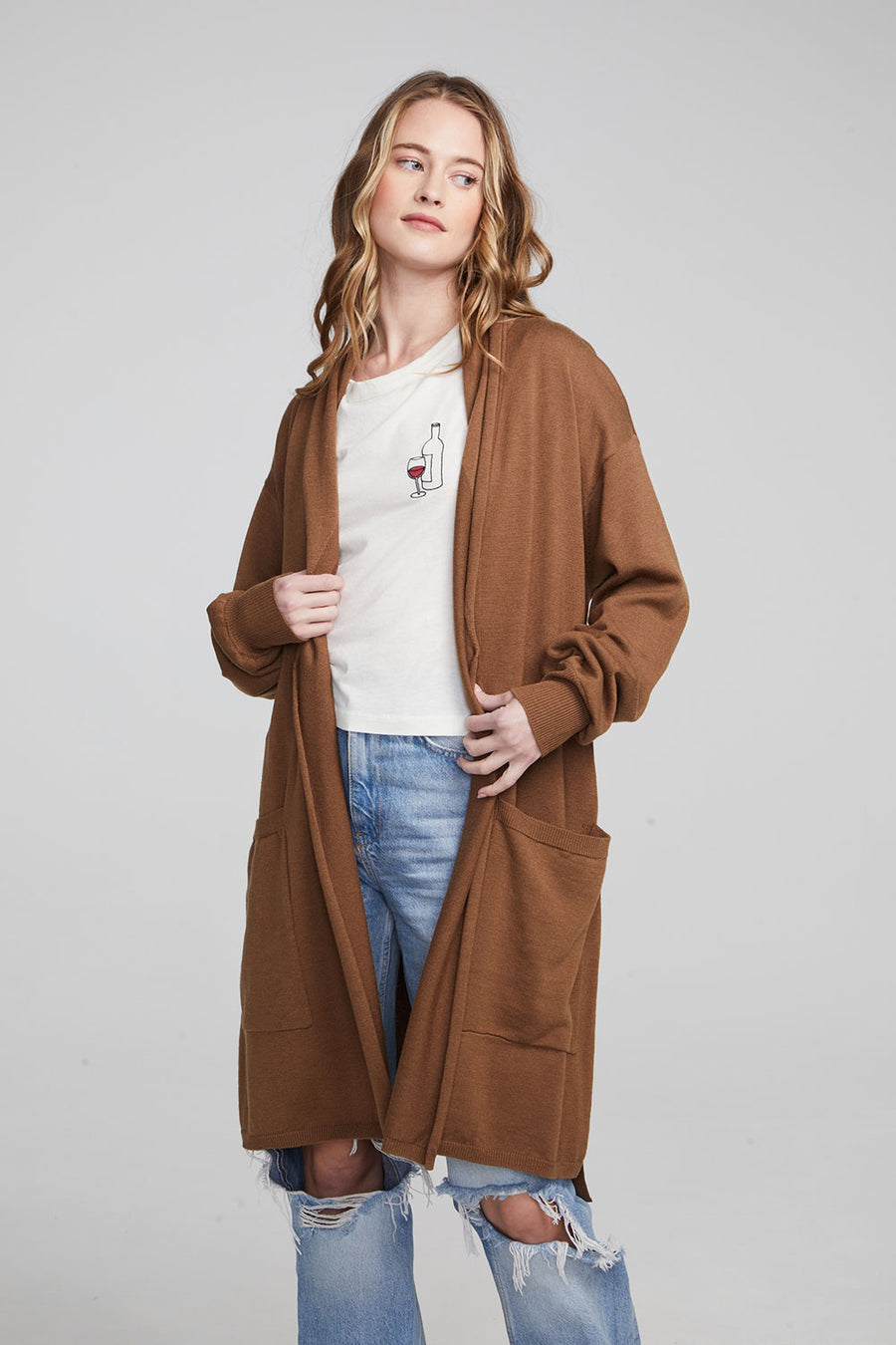 Eve Deep Taupe Sweater WOMENS chaserbrand