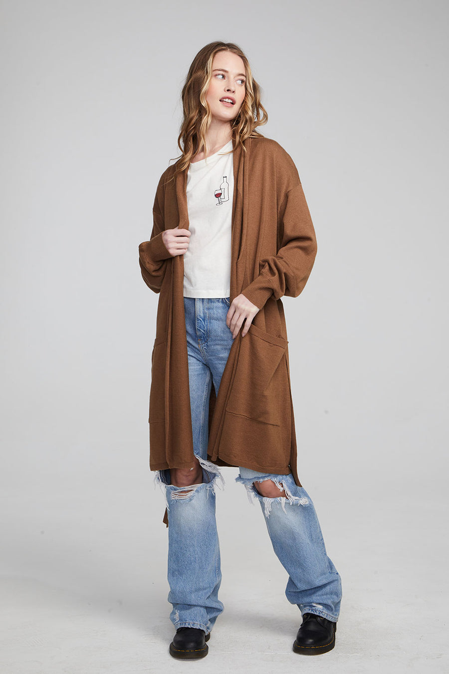 Eve Deep Taupe Sweater WOMENS chaserbrand