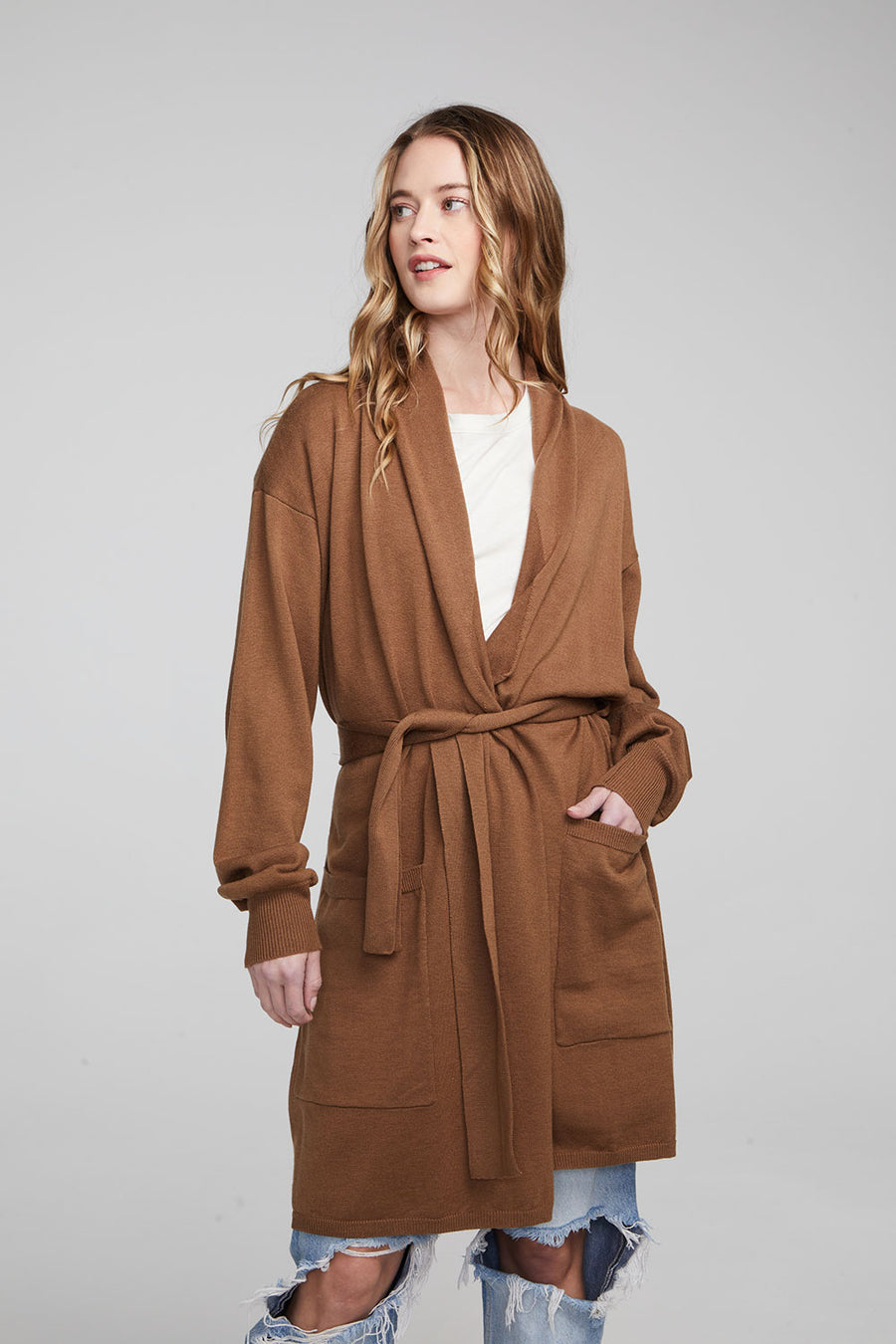 Eve Deep Taupe Sweater WOMENS chaserbrand