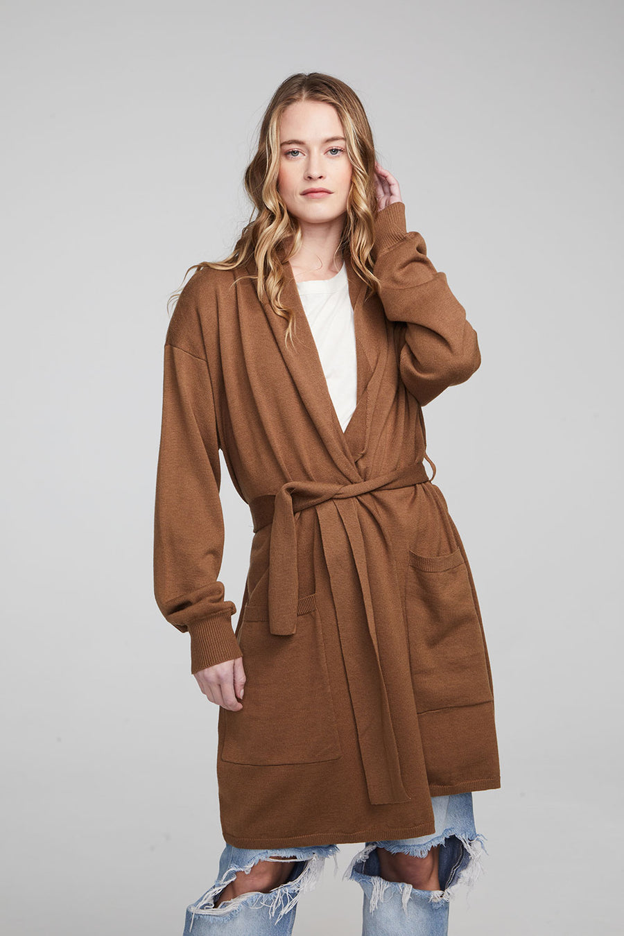 Eve Deep Taupe Sweater WOMENS chaserbrand