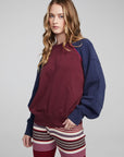 Harvard Wine Red and Mood Indigo Pullover WOMENS chaserbrand