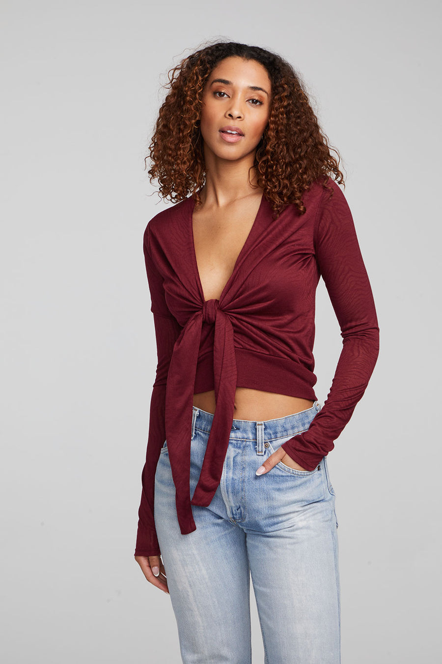 Jeni Wine Red Long Sleeve WOMENS chaserbrand