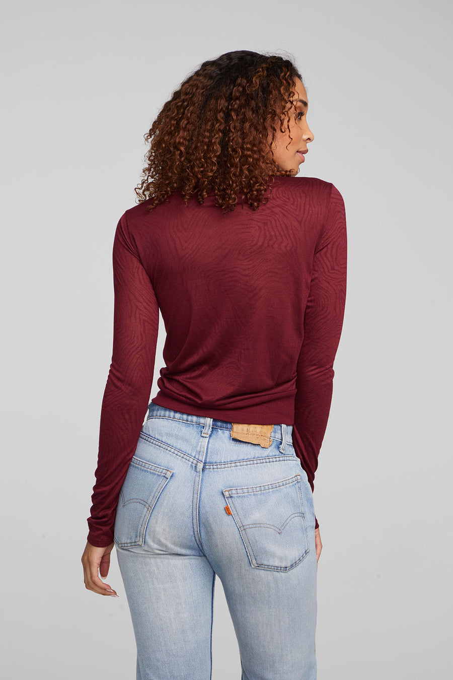 Jeni Wine Red Long Sleeve WOMENS chaserbrand