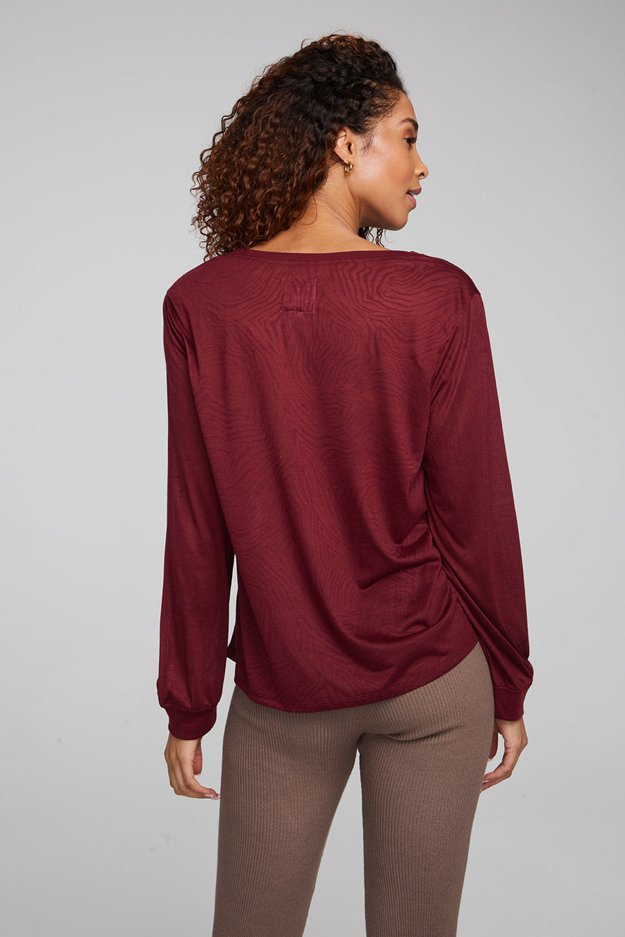 Kara Wine Red Long Sleeve WOMENS chaserbrand