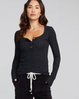 Drifter Shadow Black Henley WOMENS chaserbrand