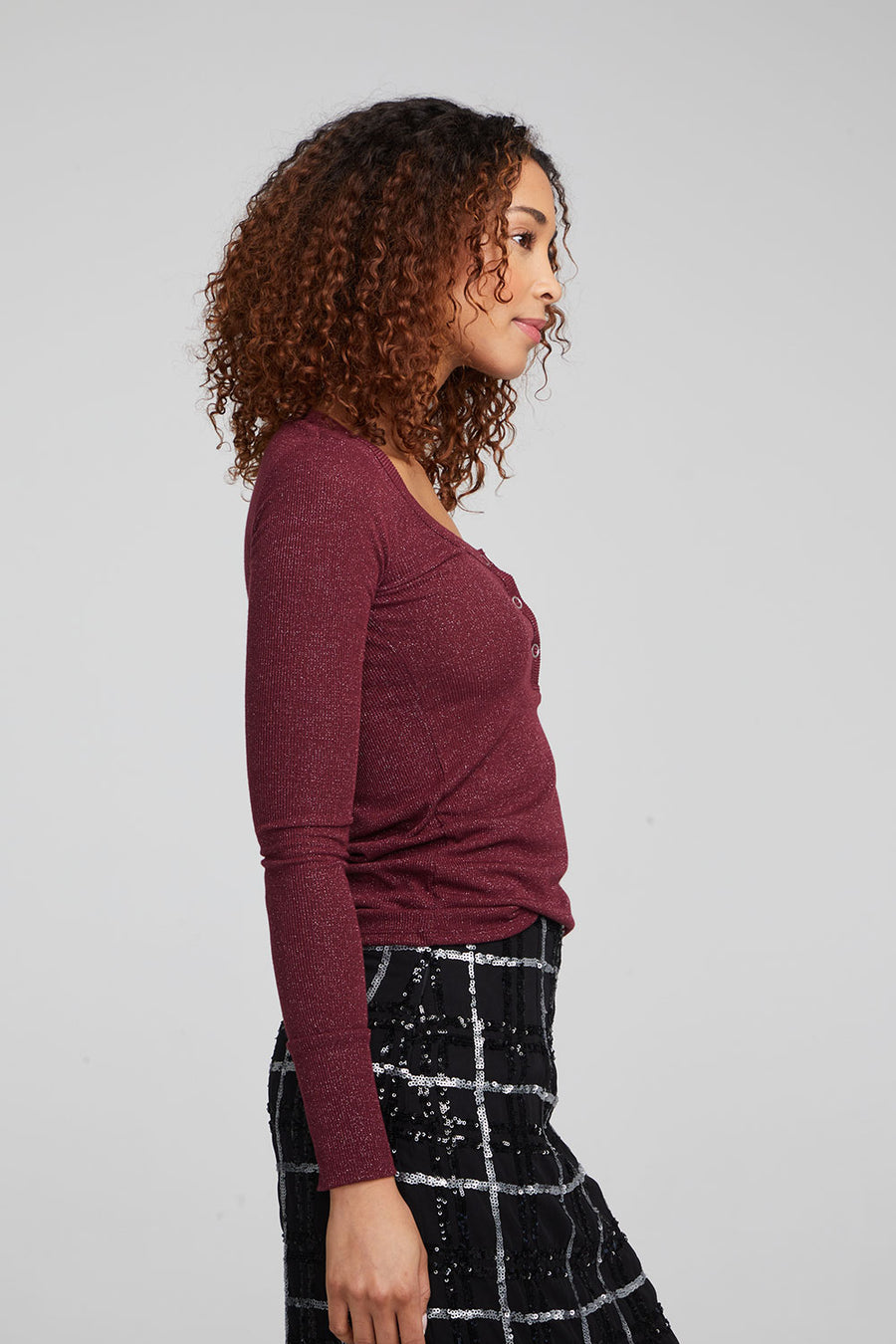 Drifter Wine Red Henley WOMENS chaserbrand