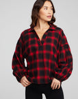 Lola Sunset Plaid Blouse WOMENS chaserbrand