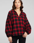 Lola Sunset Plaid Blouse WOMENS chaserbrand