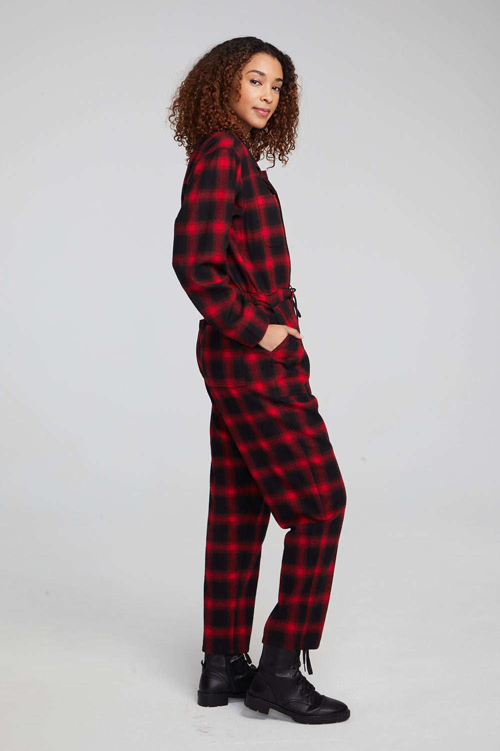 Lexi Sunset Plaid Jumpsuit WOMENS chaserbrand
