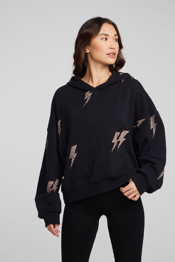 Leopard Bolts Hoodie WOMENS chaserbrand