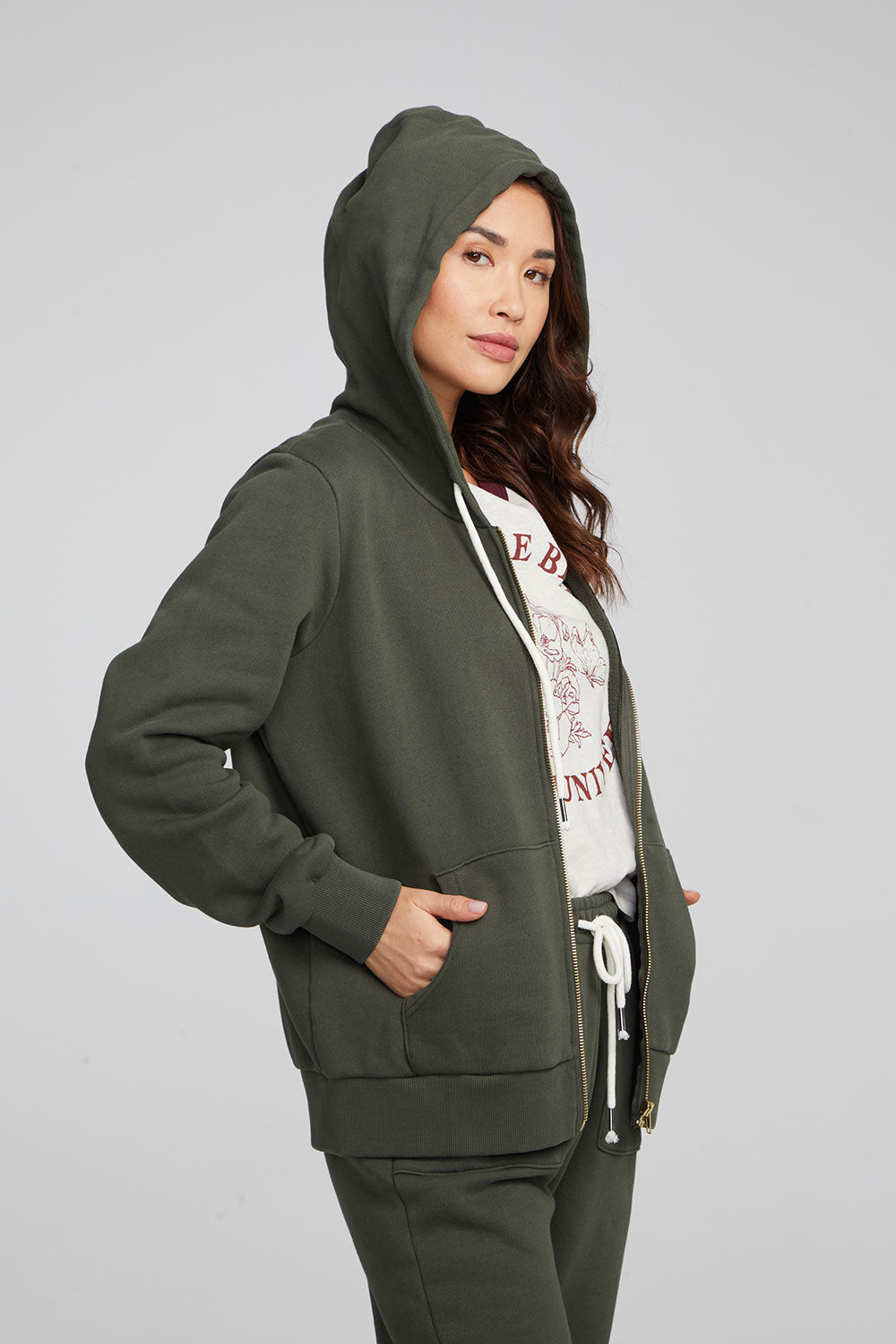 Lex Forest Night Zip Up Hoodie WOMENS chaserbrand