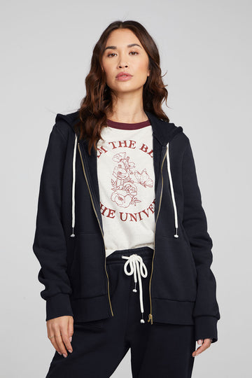 Lex Shadow Black Zip Up Hoodie WOMENS chaserbrand