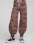 Allover Leopards Fleece Joggers WOMENS chaserbrand