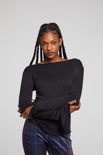 Nyla Licorice Blouse WOMENS chaserbrand