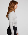 Hailey Heather Grey Long Sleeve WOMENS chaserbrand