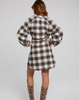 Folk Americana Plaid Mini Dress WOMENS chaserbrand