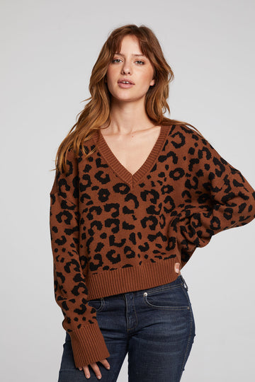 Bolinas Leopard Print Pullover WOMENS chaserbrand