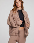 Kendall Warm Taupe Zip Up Jacket WOMENS chaserbrand