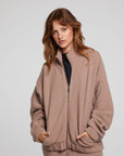 Kendall Warm Taupe Zip Up Jacket WOMENS chaserbrand