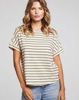 Amber Black and Sand Stripe Tee WOMENS chaserbrand
