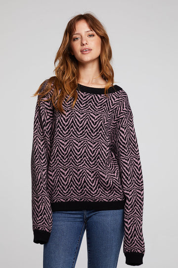 Zebra Pullover Melrose Sweater WOMENS chaserbrand