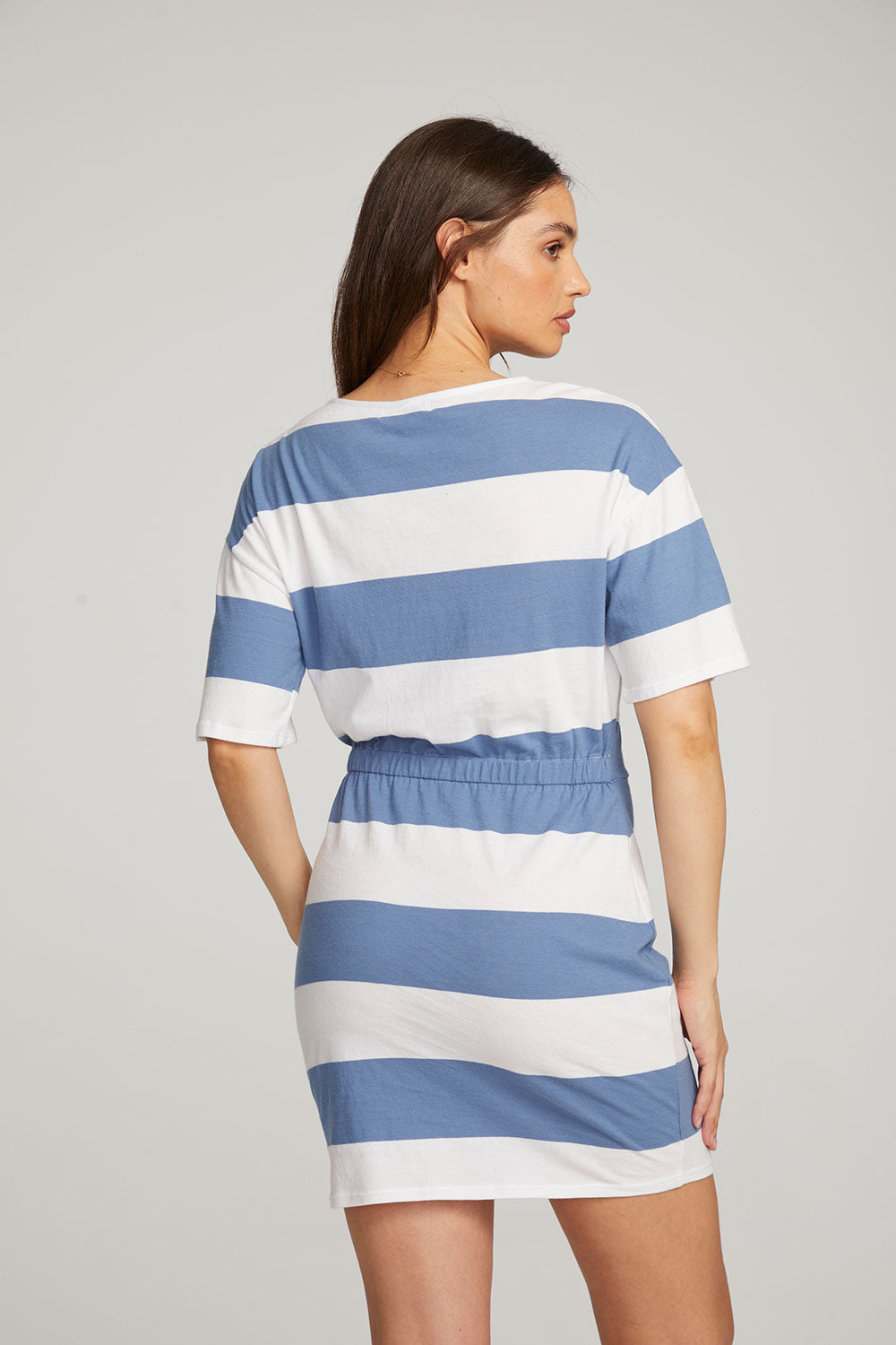Villa Vintage Blue Stripe Mini Dress WOMENS chaserbrand