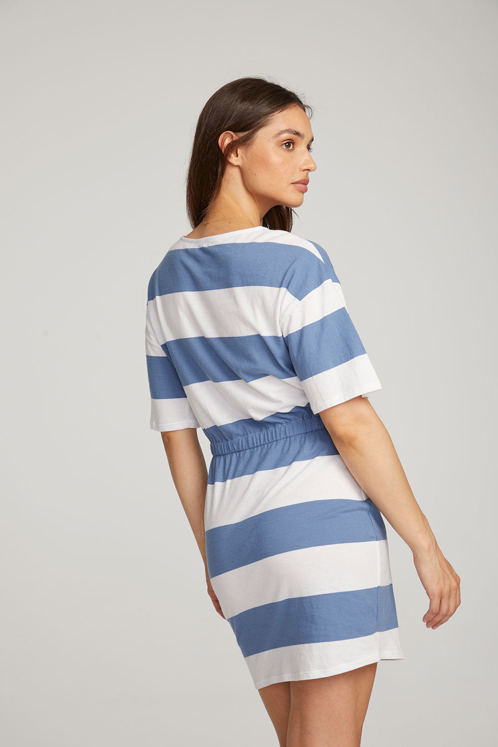 Villa Vintage Blue Stripe Mini Dress WOMENS chaserbrand