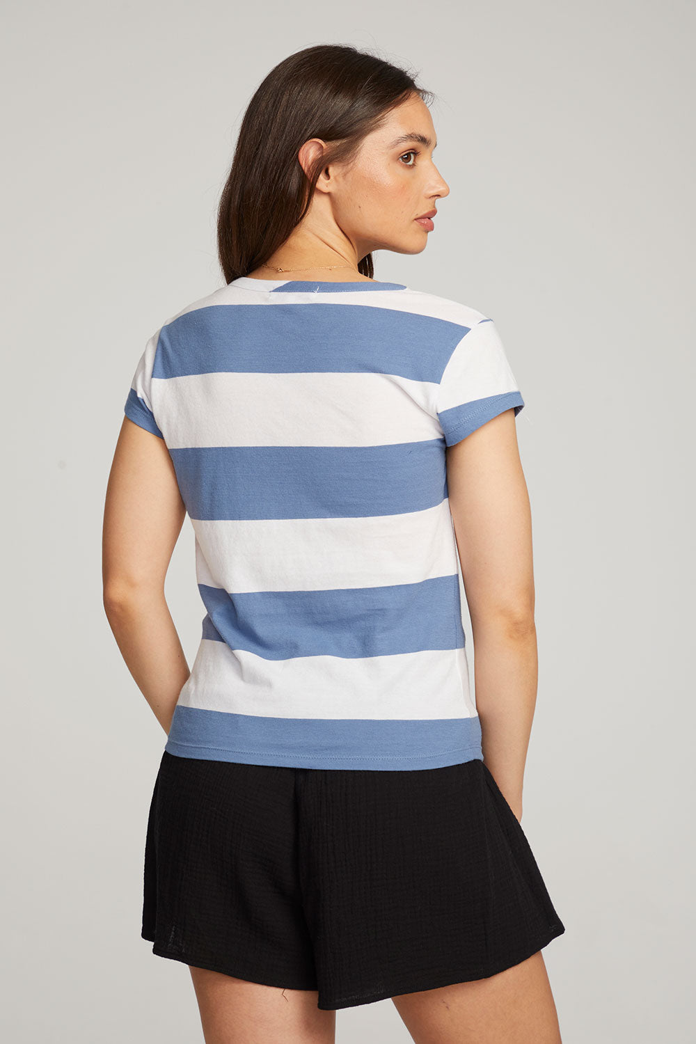 Chandler Vintage Blue Stripe Tee WOMENS chaserbrand